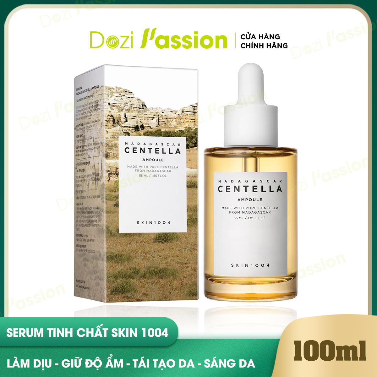 Serum Skin1004 Chiết Xuất Rau Má Phục Hồi Da, Mờ Vết Thâm - Skin1004 Madagascar Centella Asiatica Ampoule 55ml/100ml