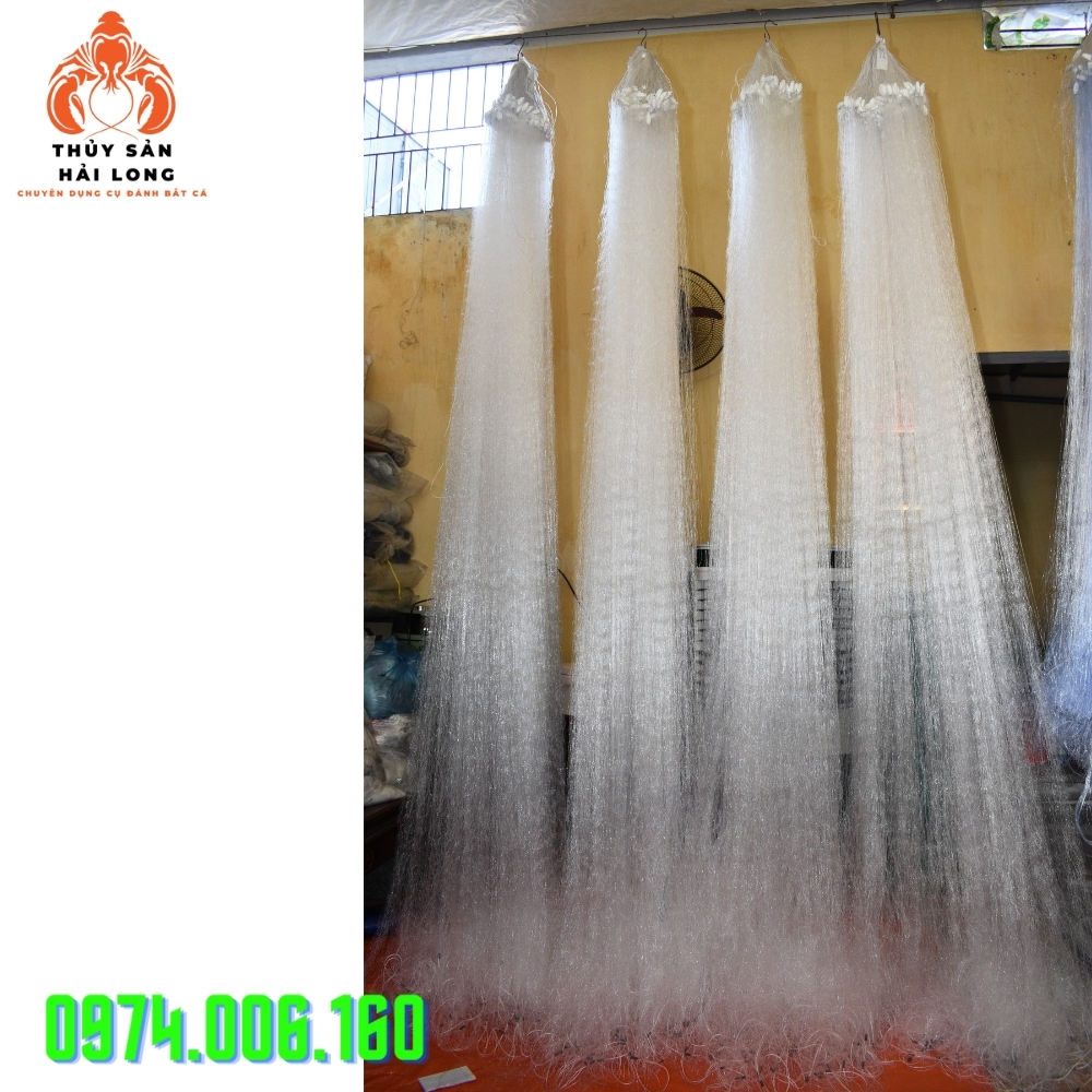 Lưới đánh cá 3 màn cao 2m, dài 90m, ô mắt 9p -10 p