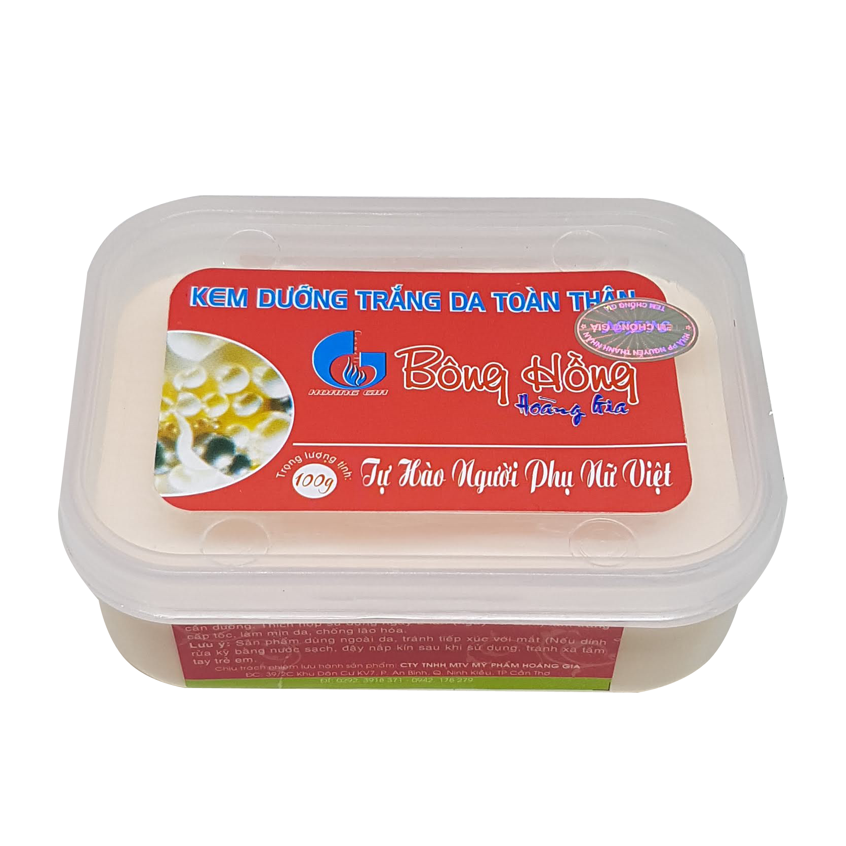 [HCM]KEM DƯỠNG TRẮNG DA TOÀN THÂN BÔNG HỒNG HOÀNG GIA NGỌC TRAI 100G
