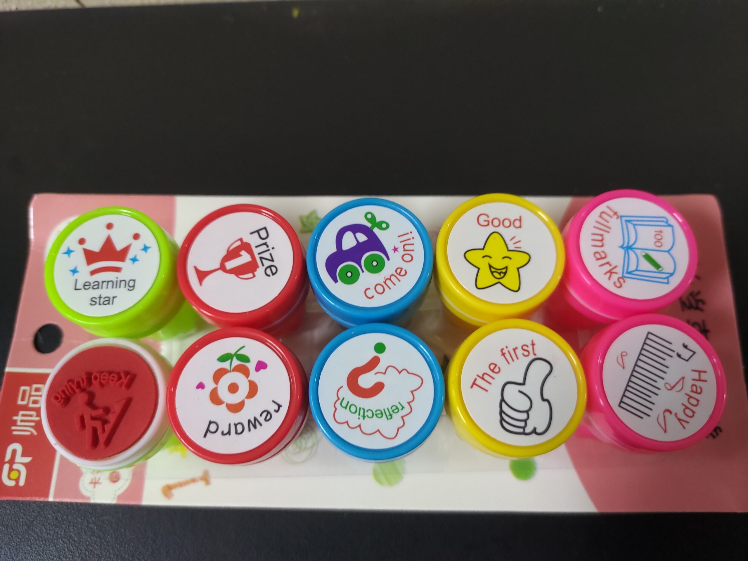 Set 10 con dấu lời khen tiếng anh