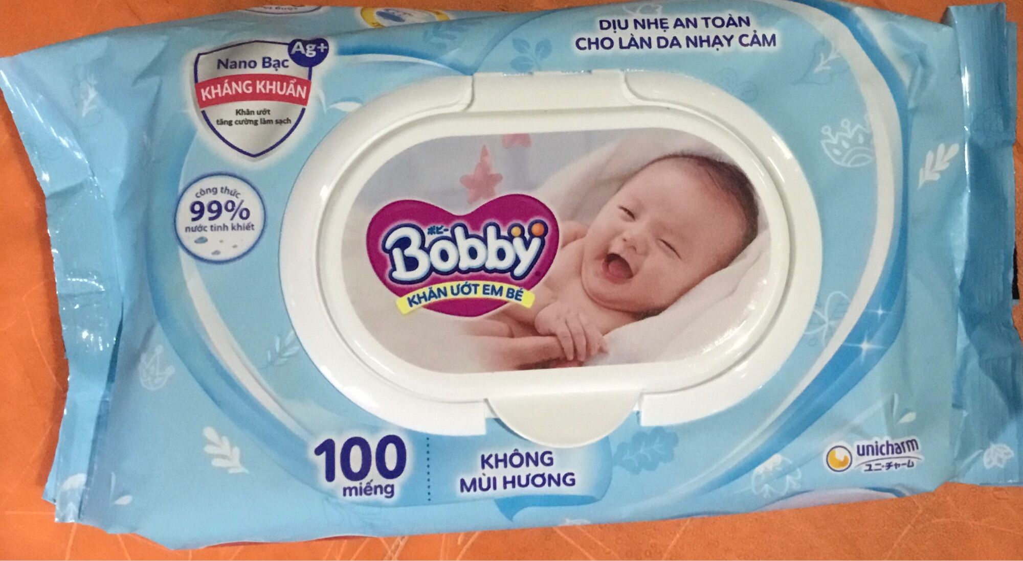- Combo 4 gói khăn ướt Bobby care không mùi hương 100 tờ - Date luôn mới
