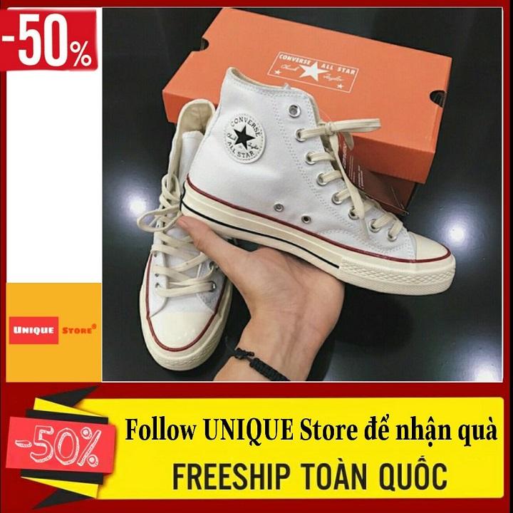 [ Fullbox ] Giày Converse Chuck Taylor Cổ Cao Màu Trắng UNIQUE Store- Giày Sneaker Trắng Cao Cổ - Giày Thể Thao Nam Nữ Giày Nam Giày Nữ - Giày Cv Trắng Giày Thể Thao Sneaker