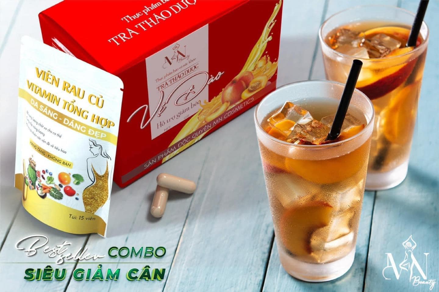 Trà giảm cân vị đào đông anh