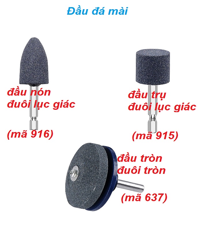 Đá mài kẹp đầu máy khoan - 000637