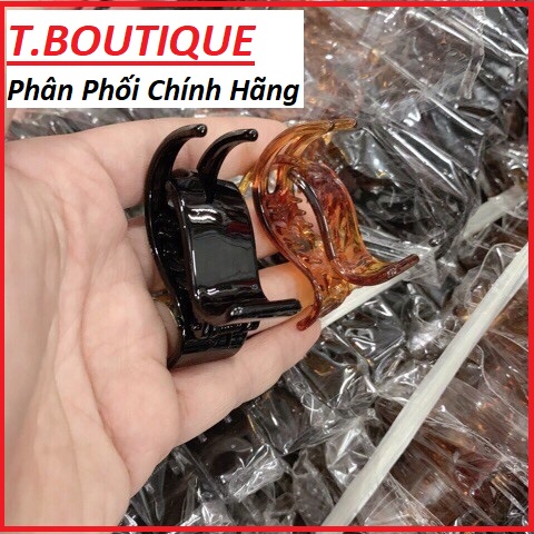Combo 5 kẹp tóc càng cua 3 răng mix màu Nâu Đen