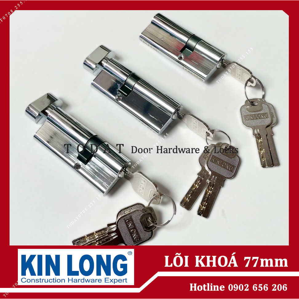 Lõi khoá tay gạt Kinlong cửa nhôm Xingfa (Tim khoá/ ruột khóa kinlong)