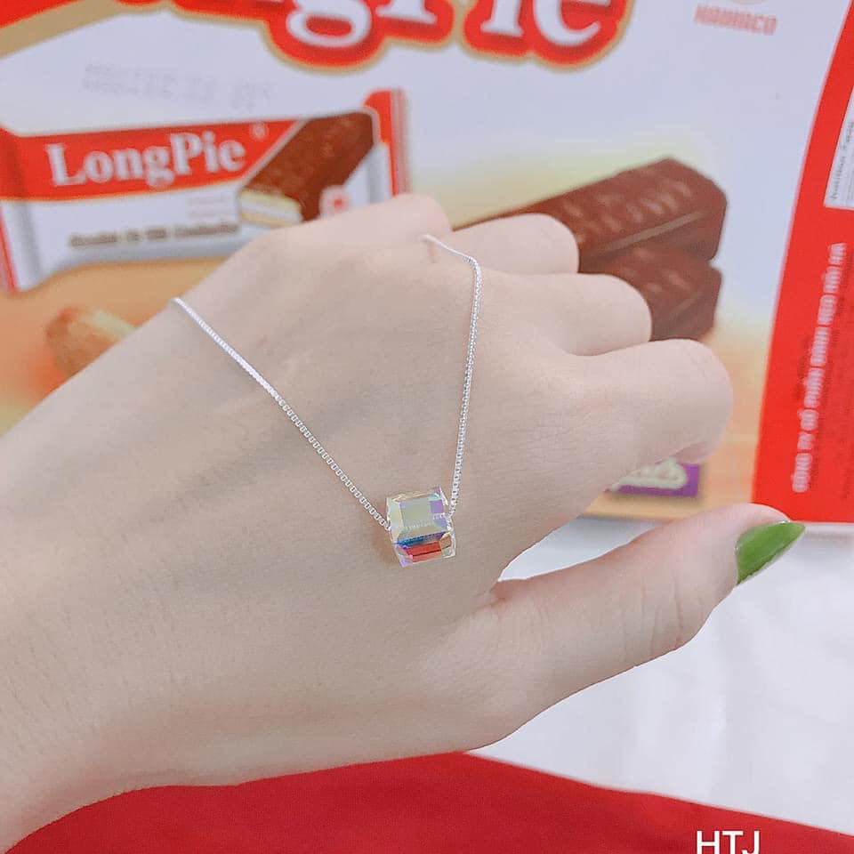 Dây chuyền bạc pha lê cho phái nữ