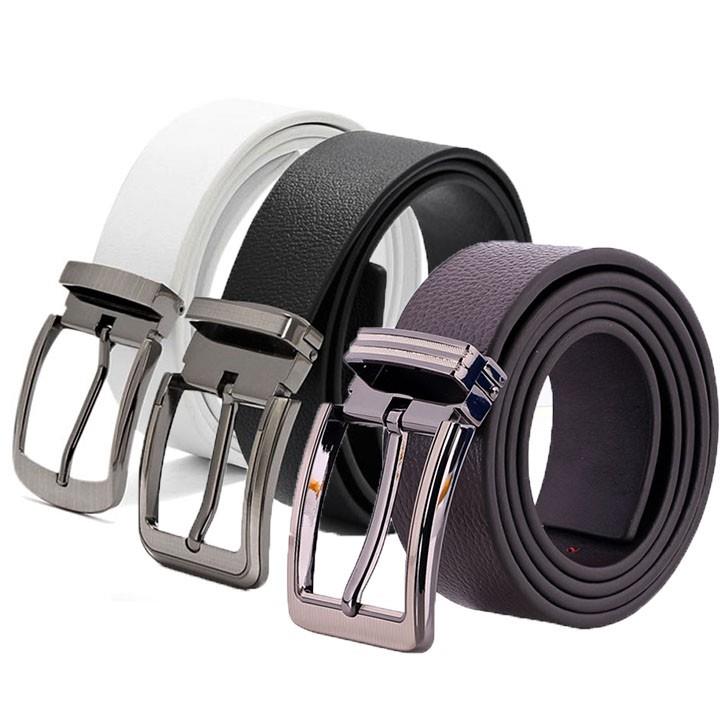 Thắt lưng nam da bò đầu kim màu trắng PH4107 đen PH4108 nâu PH4109