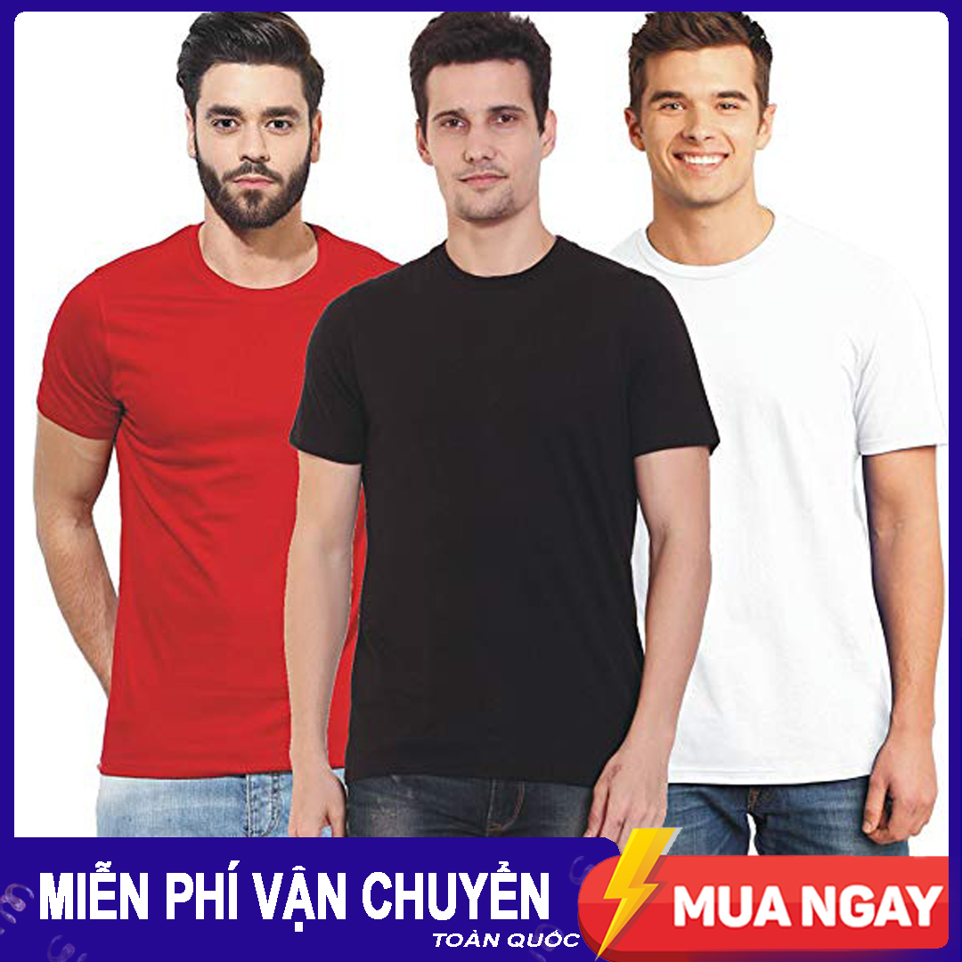 [HCM]Áo Thun Trơn Nam Chất Liệu Cotton Cao Cấp Thoáng Mát Thoải Mái - Màu Ngẫu Nhiên BM03