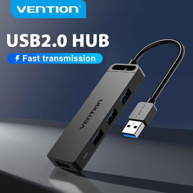 Vention USB Port HUB 2.0 Multi 4 USB Adapter with Micro Charge Power High Speed OTG for PC Laptop Le