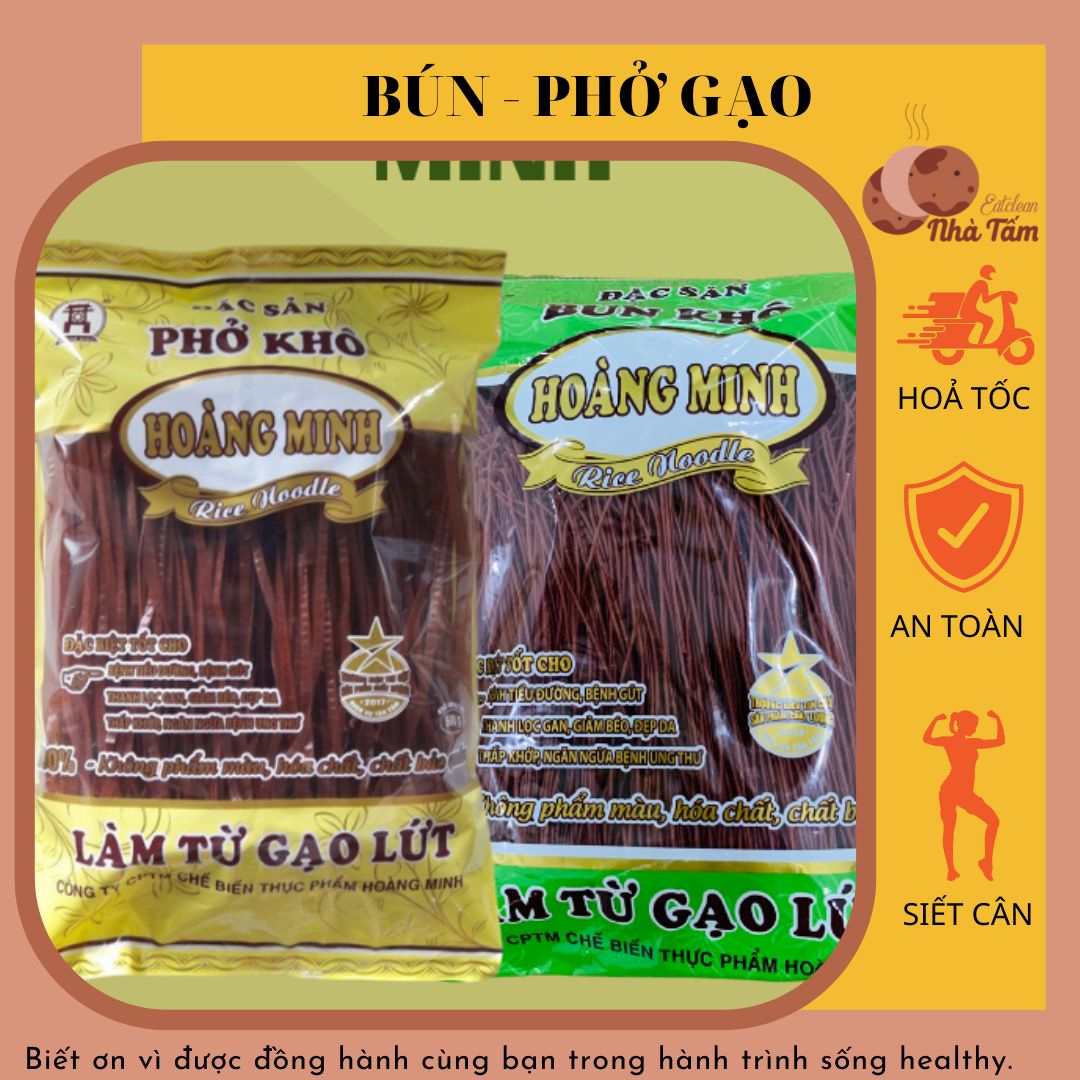 Bún phở gạo lứt eat clean hoàng minh