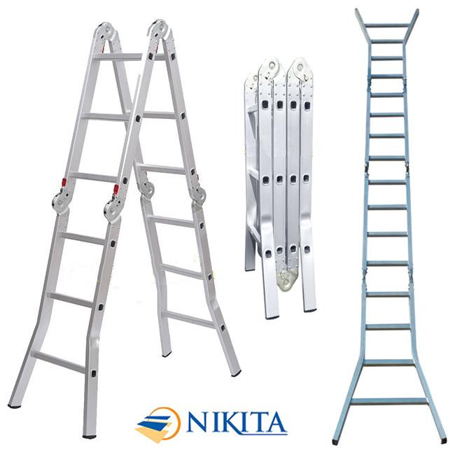 Thang nhôm gấp 4 đoạn 5,8m  Nikita Nhật Bản TGA58