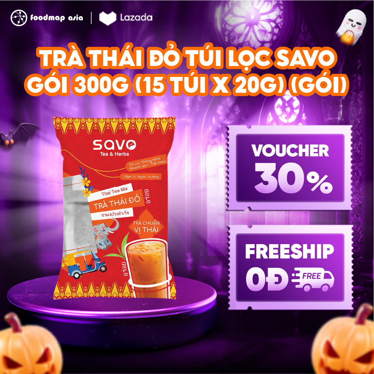 Trà Thái Đỏ Túi Lọc Savo  - 300g (15 túi x 20g)