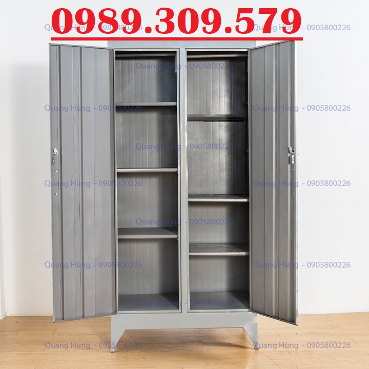 Tủ sắt quần áo Gia Đình không gương chia nhiều ngăn nhỏ