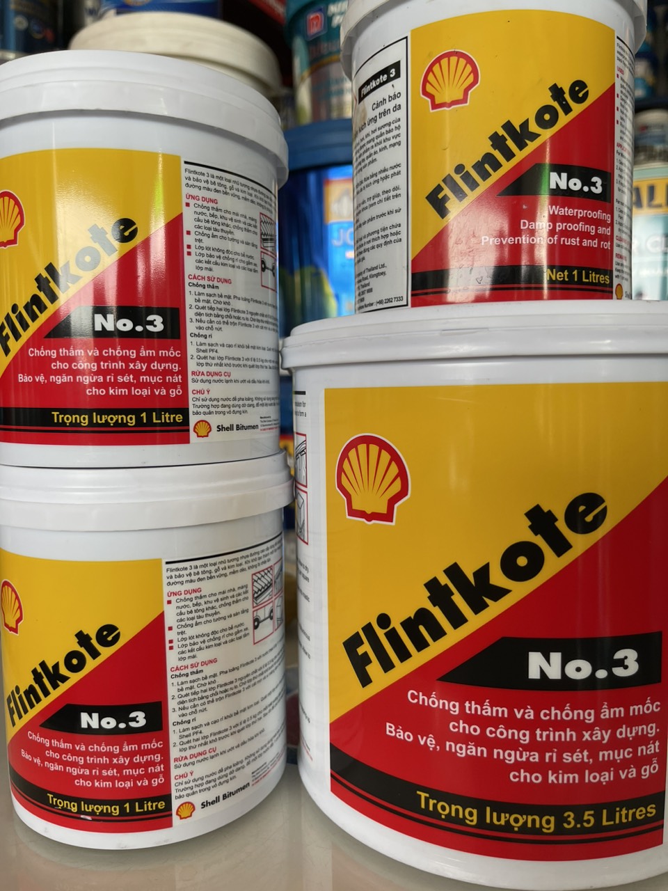Chống thấm Shell Flintkote No3 .Sơn chống thấm hồ cá koi , chống thấm hồ nước,sàn, mái, vách tường