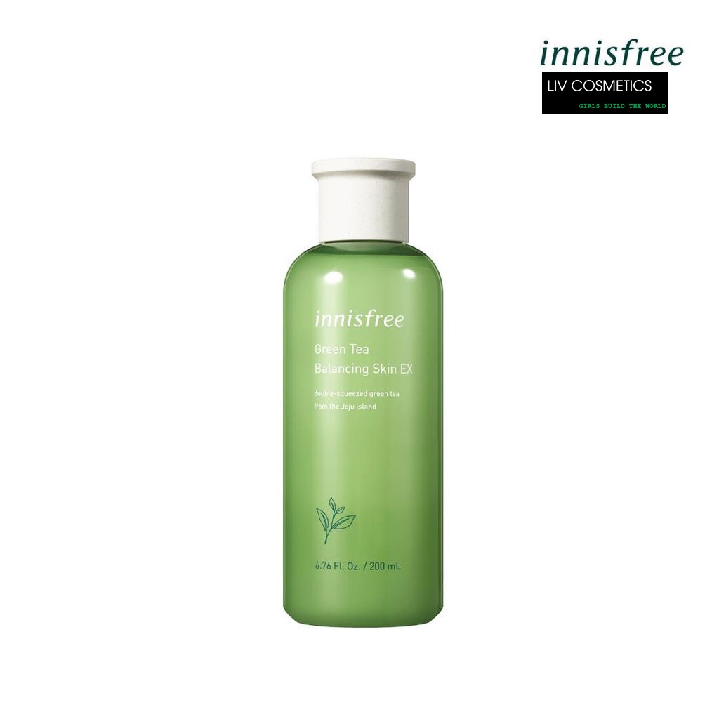 Nước cân bằng độ ẩm innisfree Green Tea Balancing Skin Ex 200ml toner hoa hồng