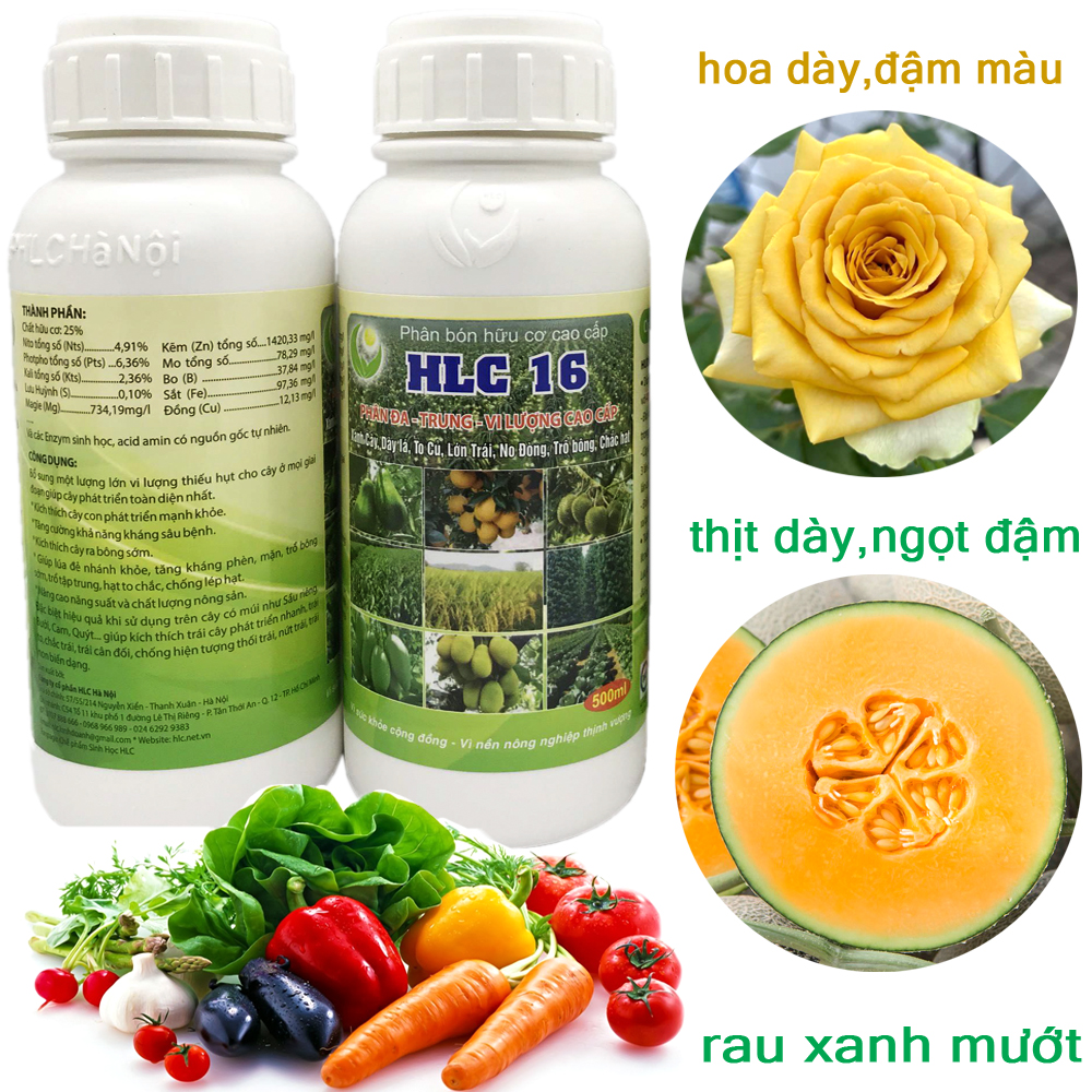 1 chai - phân bón hữu cơ cao cấp hlc16- đa trung vi lượng,an toàn không độc hại - 76115