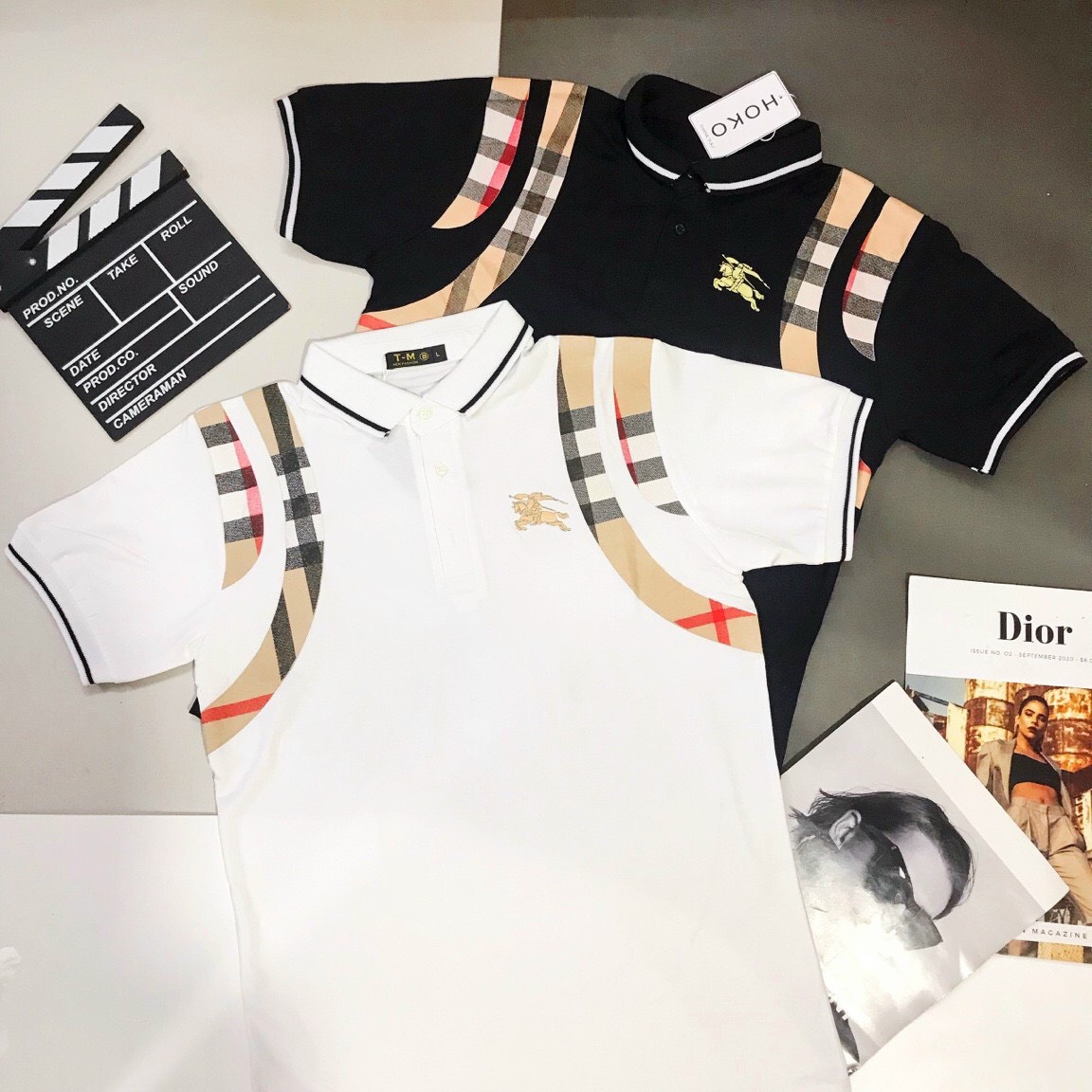 ( ẢNH THẬT+VIDEO) Áo thun nam tay ngắn cổ polo BBR vải thun co dãn phối sọc kẽ kiểu hàng quốc 2 màu trắng đen