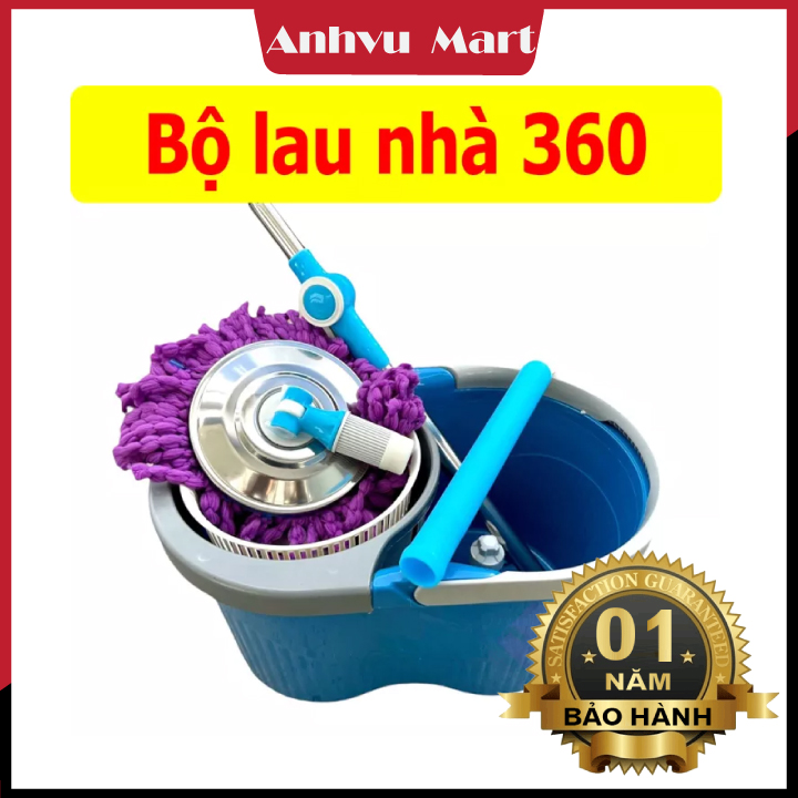 Bộ lau nhà 360 lồng cây mâm inox