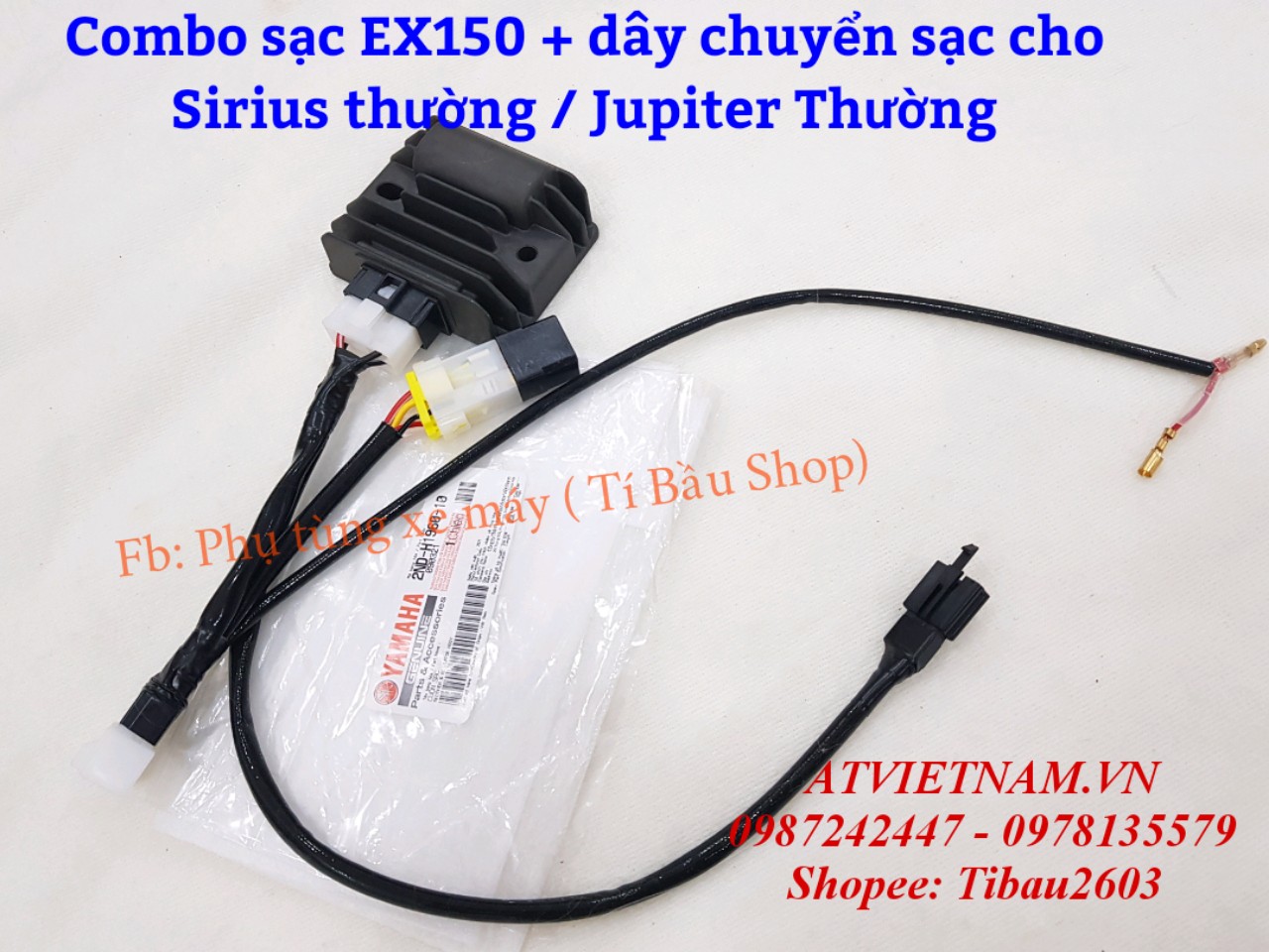 COMBO sạc EX 150 + Dây chuyển sạc cho Sirius thường/ Jupiter Thường/ Taurius