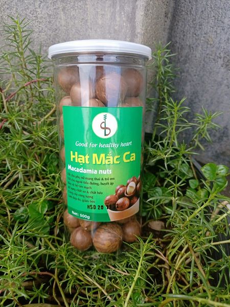 500 gram hạt macca daklak nứt vỏ sấy chín