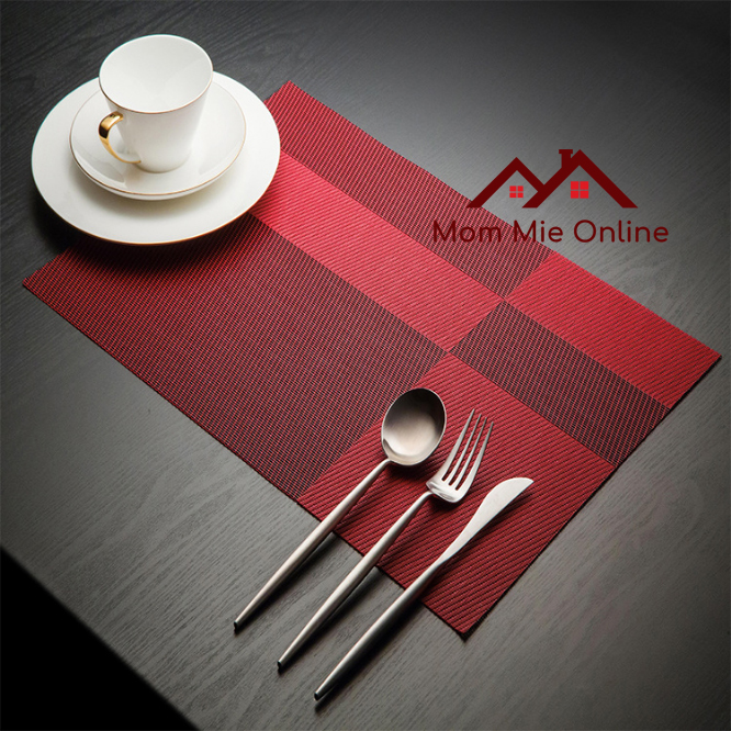 [HCM]Tấm lót bàn ăn phối màu xen kẽ trang trí bàn ăn, bàn cafe - L012