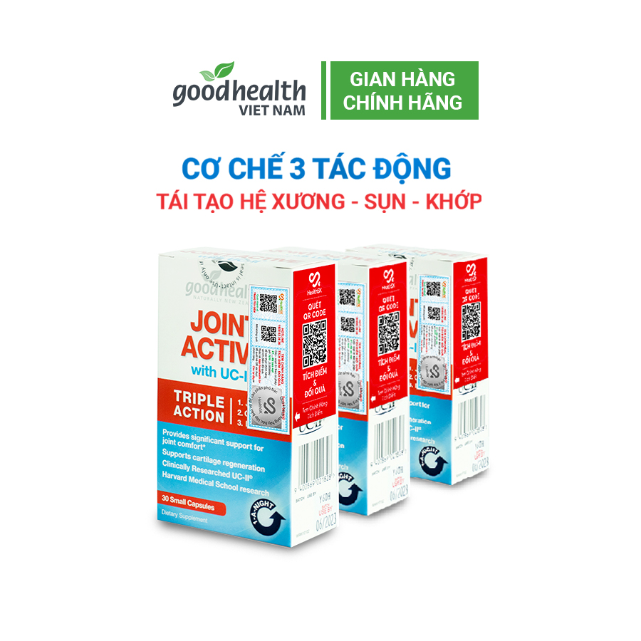 Combo 3 hộp_ viên sụn khớp goodhealth joint active ucii hộp 30v bảo vệ xương - sụn - khớp khỏe mạnh