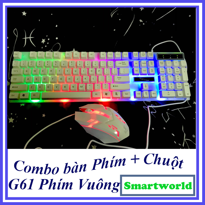 Combo bàn phím và chuột cực sịn dành cho dân văn phòng, thiết kế trẻ trung, gọn gàng xinh xắn, được bảo hành 6 tháng