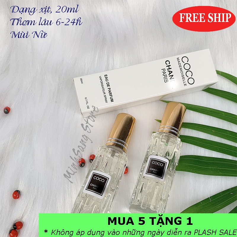 [HCM]COMBO 2 CHAI NƯỚC HOA NỮ CHIẾT PHÁP 20ML LƯU LÂU 6-12 - MÙI CO.CO TRẮNG