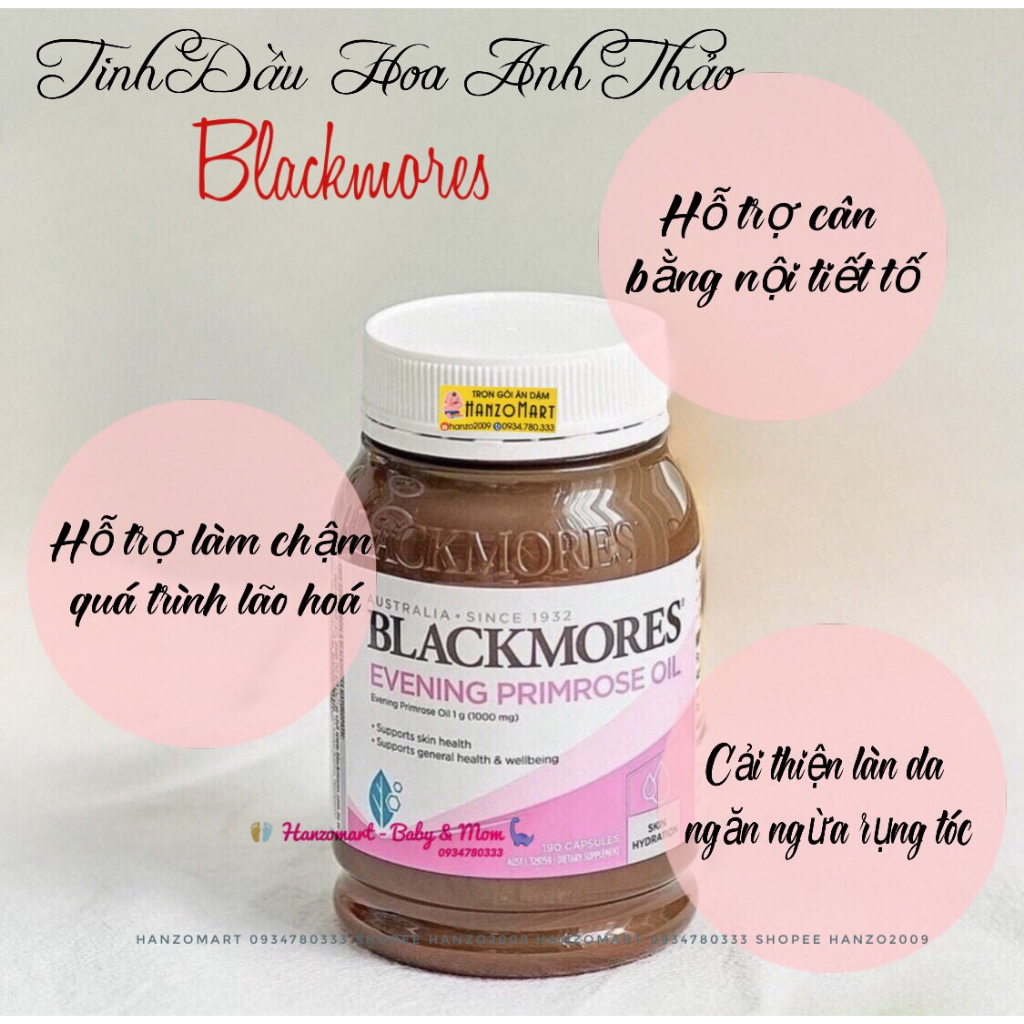 Tinh dầu hoa anh thảo Blackmores 190v - Ú𝐂