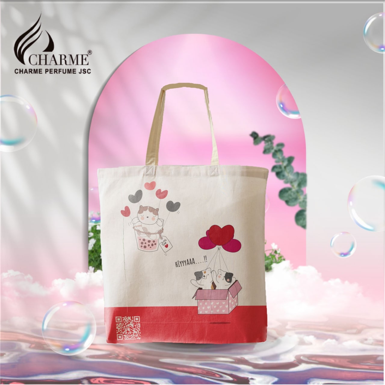 Túi tote nữ charme đeo vai dễ thương