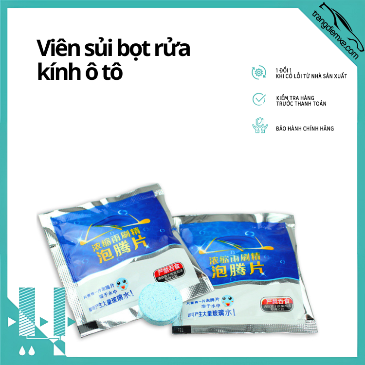 Viên sủi bọt rửa kính ô tô - Viên sủi rửa kính đa năng