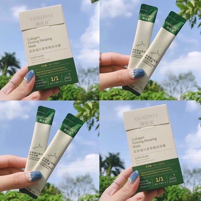Hộp 20 gói mặt nạ ngủ colagen dạng thạch gel