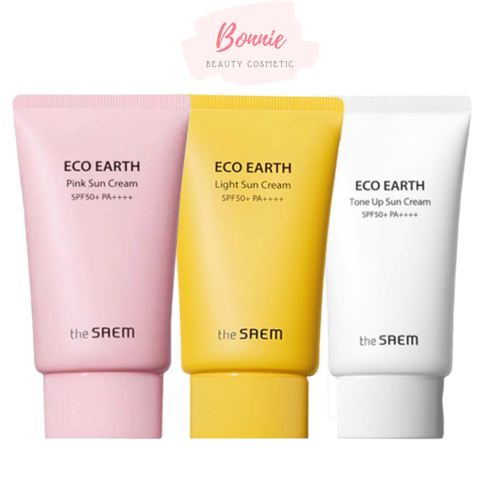 [HCM]Kem chống nắng The Saem Eco Earth Power Pink Sun Cream (SPF 50+/Pa)++++
