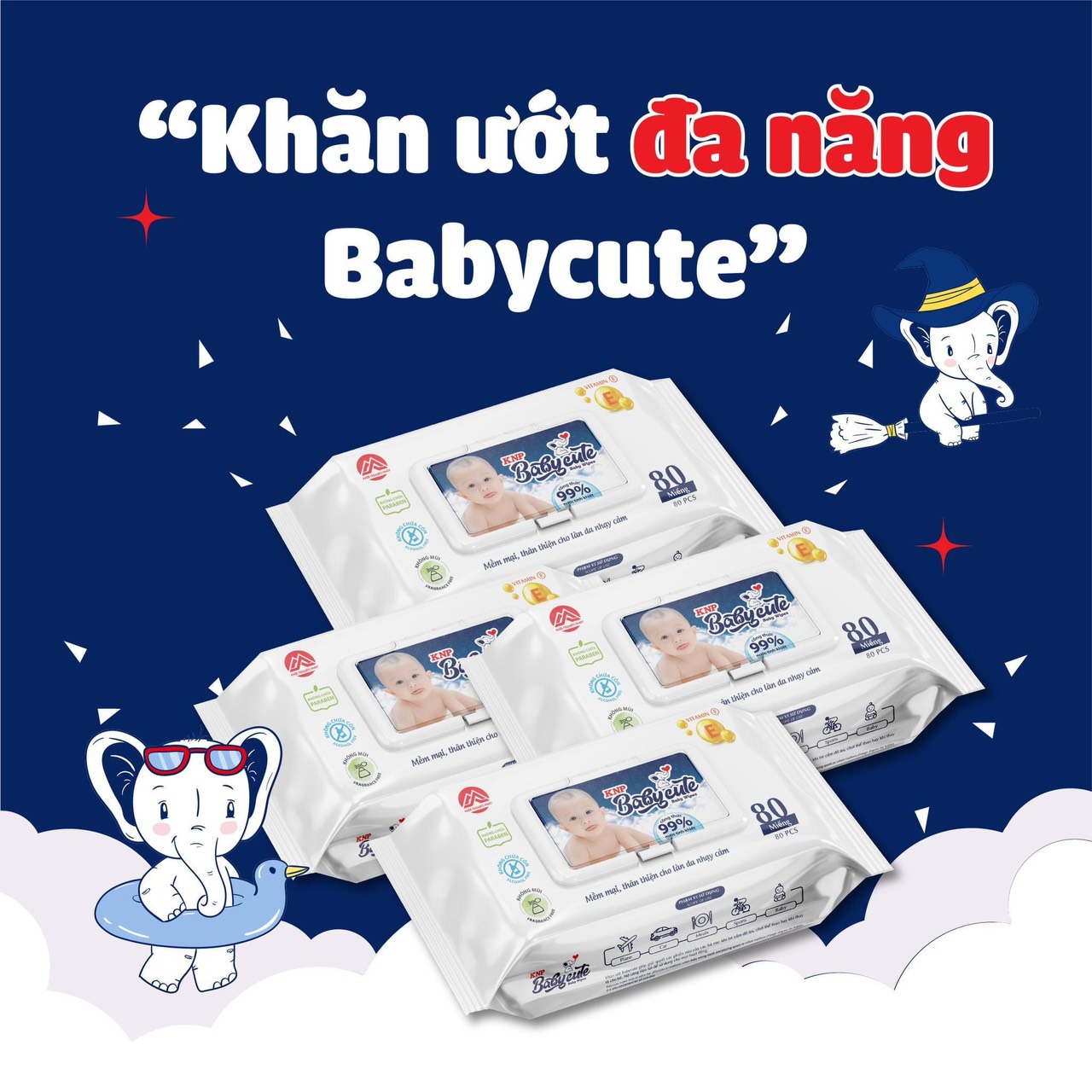10 gói Khăn ướt siêu mềm mịn + Đủ 80 tờ. HÀNG TẶNG - DÙNG SIÊU THÍCH