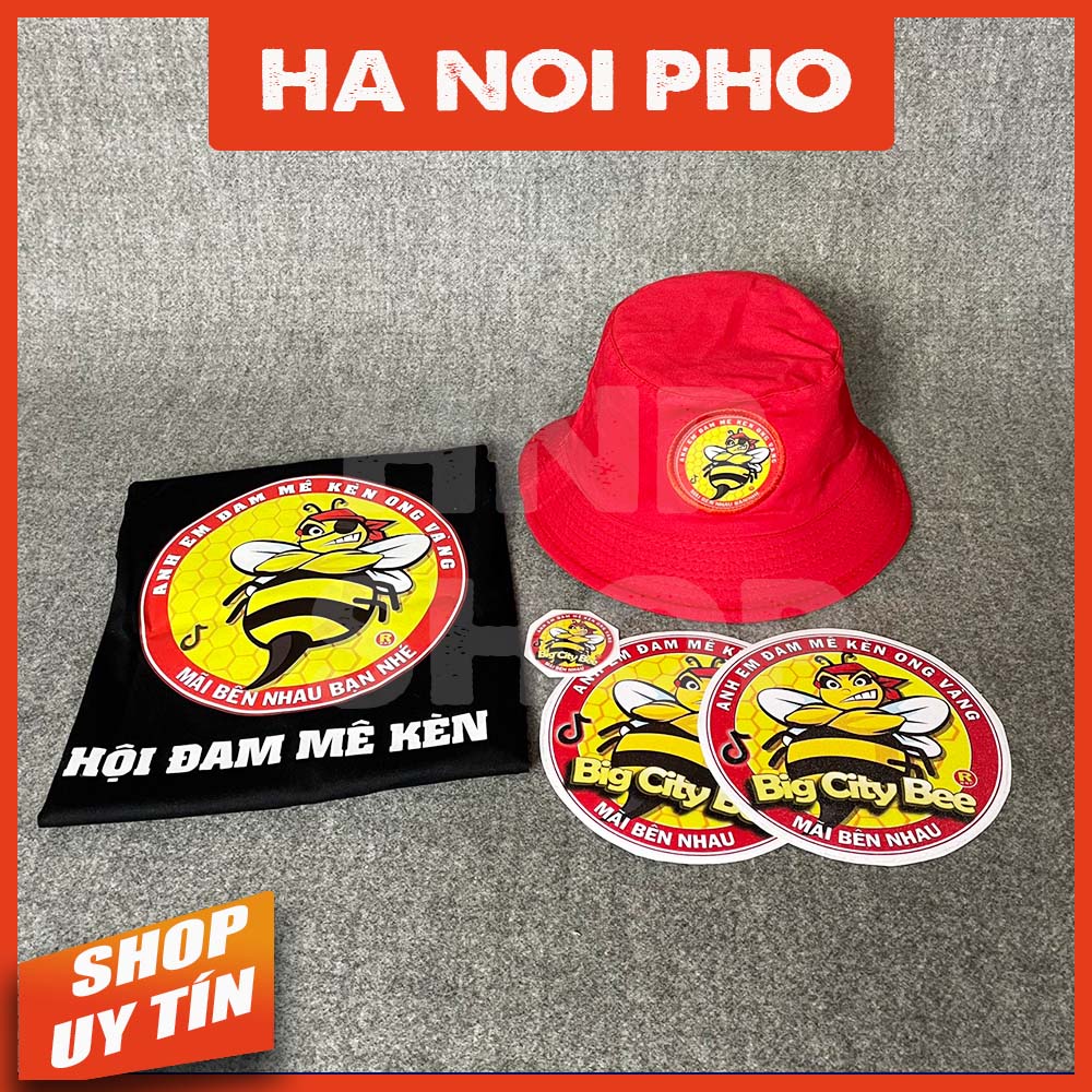 Set combo áo thun ong vàng, nón và 2 tem ong vàng | hà nội phố xe tải