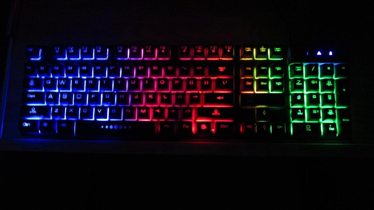 Bàn phím giả cơ chuyên game led 7 màu r8 1822