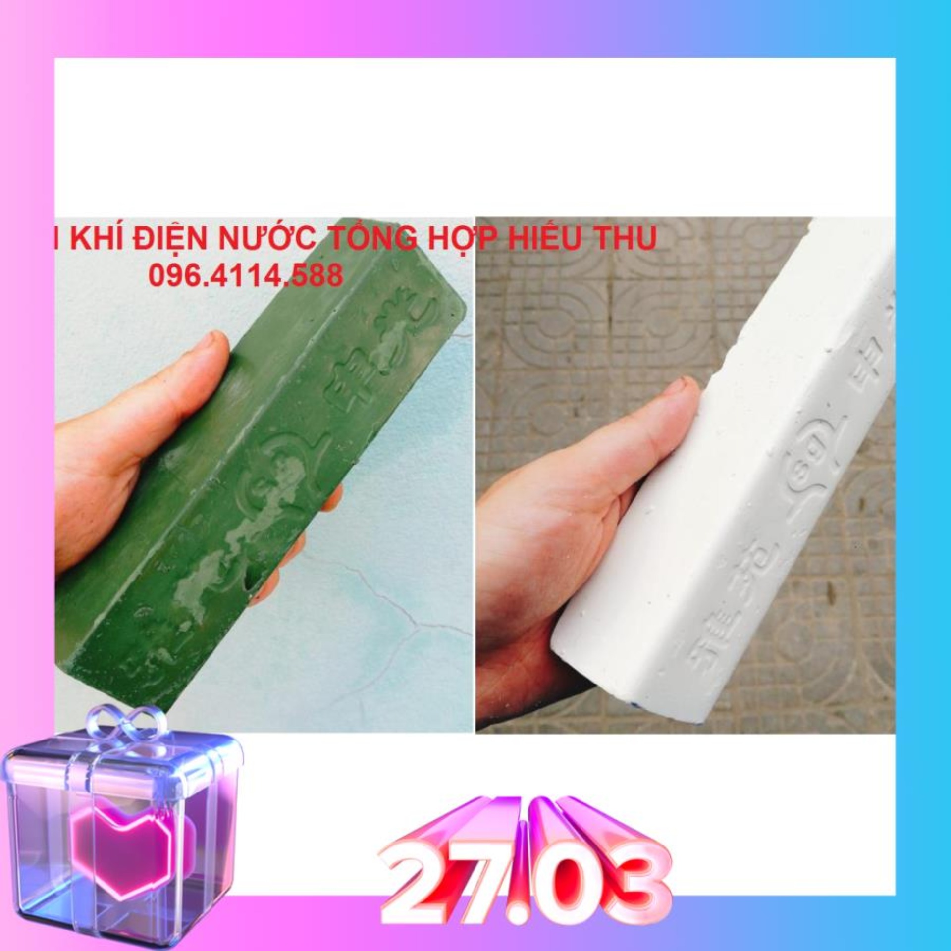 Sáp Trắng Xanh Đánh Bóng Inox-cao đánh bóng inox-Lơ đánh bóng inox