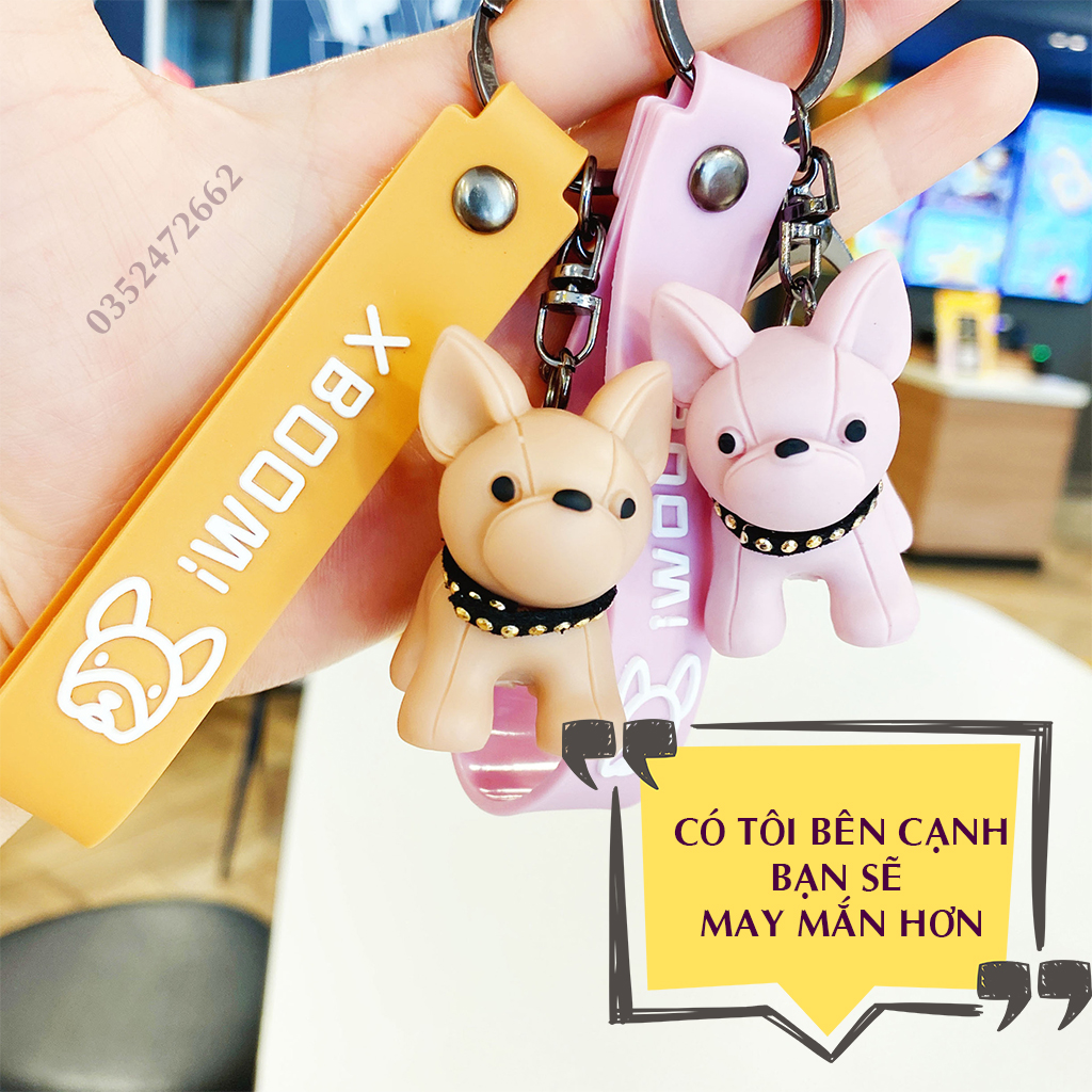 Móc khoá cún cute siêu dễ thương đủ màu sắc hot trend tiktok phụ kiện túi xách GUZ