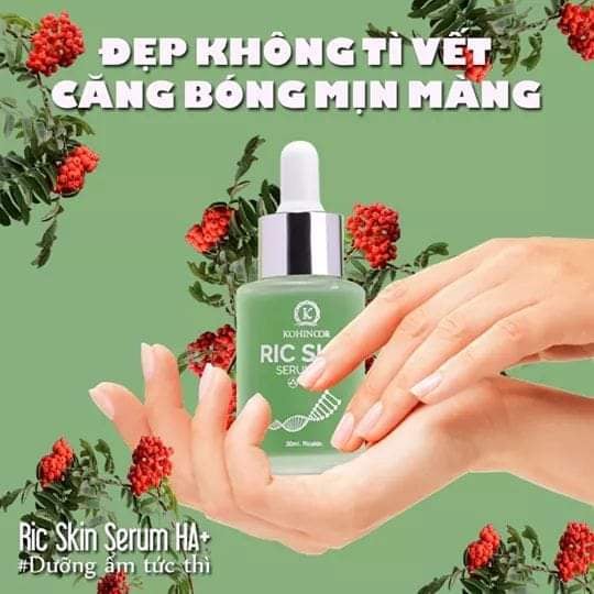[Chính hãng] RIC SKIN SERUM HA Tinh chất tảo biển, nano vàng, dưỡng da chống lão hóa, mờ thâm nám, trị mụn