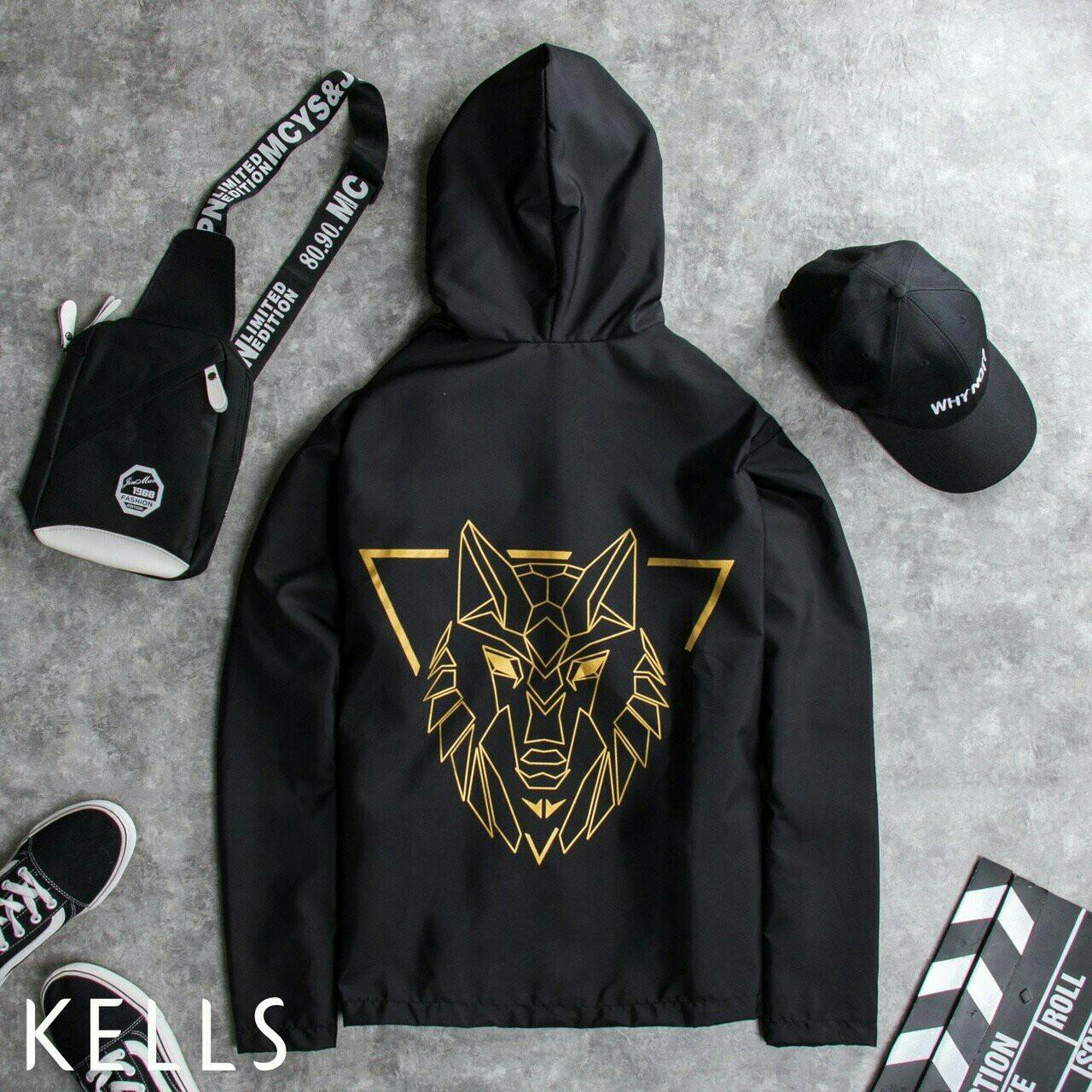 Áo Khoác Dù Nam (Nữ) In HÌnh Hổ Lưng PU2200