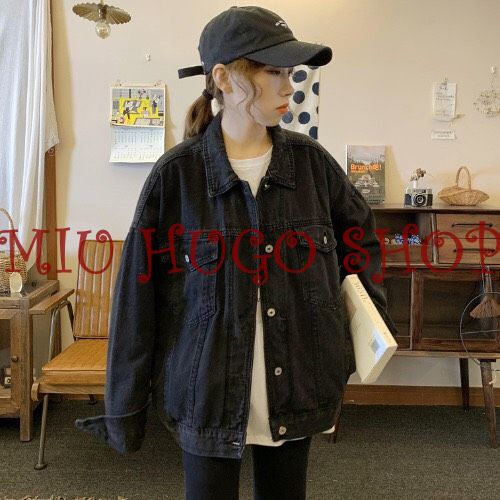 Áo Khoác Jean Nữ MJ 002 ĐEN Thời Trang Cao Cấp Cá Tính - Hàng Chuẩn Hình
