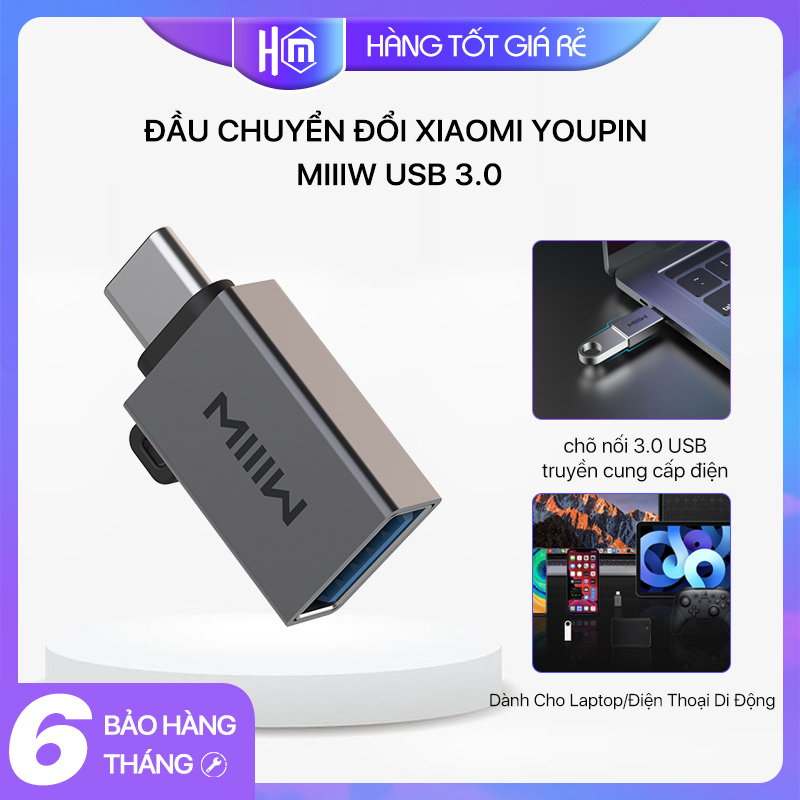 Miiiw đầu chuyển đổi usb 3.0 type-c otg dành cho laptop/điện thoại di động