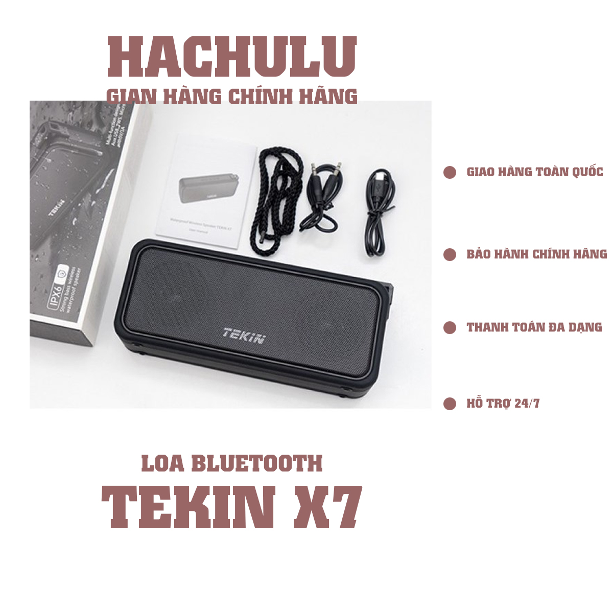 [Hàng Chính Hãng] Loa Bluetooth Tekin X7 - Hỗ trợ usb nghe nhạc trực tiếp