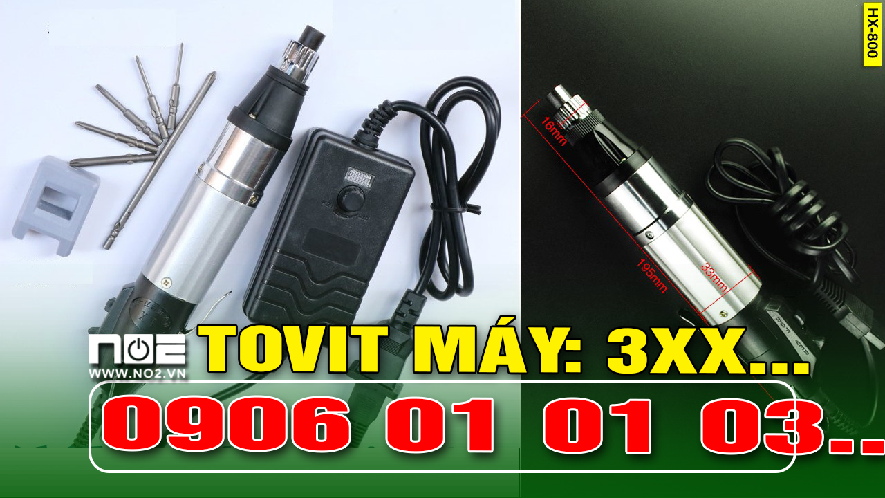 Tô vít điện HX800 điện có chức năng hãm, vặn xuôi vặn ngược - tặng 5 đầu vit