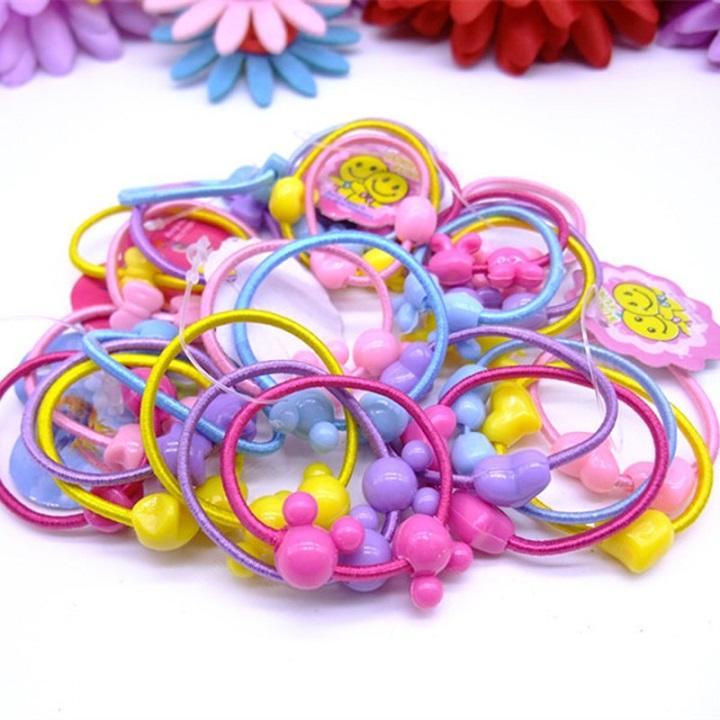 [set 50] DÂY CHUN  DÂY THUN BUỘC TÓC ĐÁNG YÊU CHO BÉ