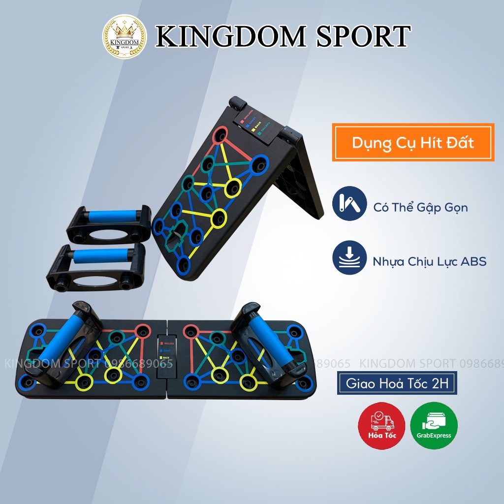 Dụng Cụ Hít Đất Đa Năng, Bộ Dụng Cụ Tập Hít Đất Chống Đẩy Tại Nhà Chính Hãng Cao Cấp KINGDOM SPORT