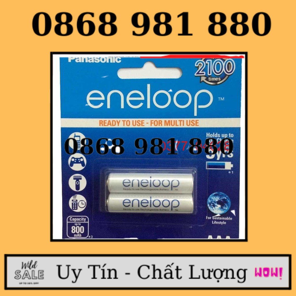 Pin sạc AAA panasonic Eneloop 800mah BK-4MCCE/2BT