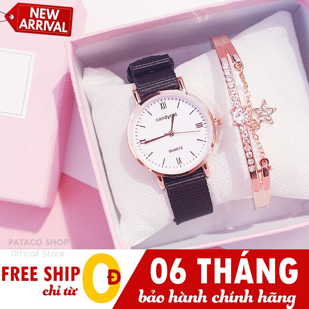 Đồng hồ nữ thời trang Candycat C27, Dây dù cá tính, Mặt máy mỏng, Chữ số la mã độc đáo, Có kháng nước, Bảo hành 6 tháng