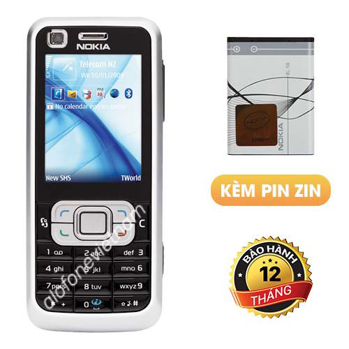 [HÀNG CHÍNH HÃNG - BẢO HÀNH 1 NĂM] Điện thoại Nokia 6120c kiểu dáng nhỏ gọn nghe gọi to rõ - TẶNG PIN ZIN DÙNG 3-5 NGÀY